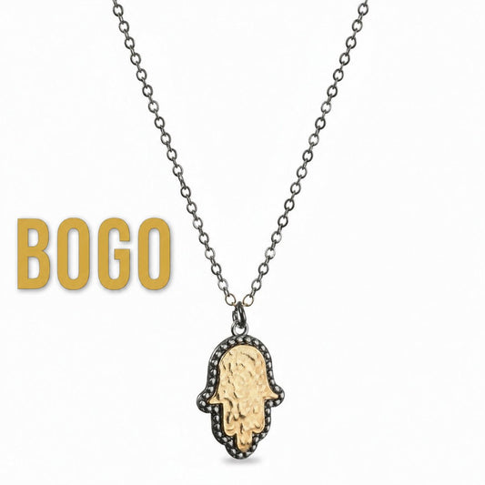 Hamsa Hand Charm Golden and Silver Pendant