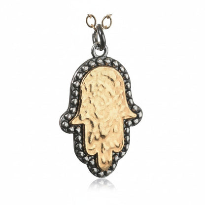 Hamsa Hand Charm Golden and Silver Pendant