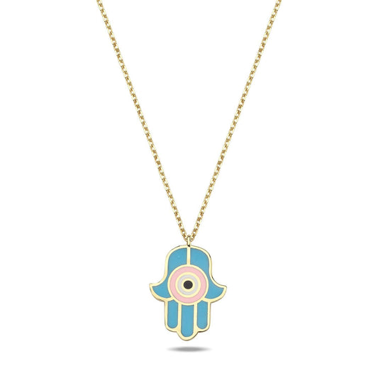 Hamsa Hand Necklace: Your Colorful Charm for Protection & Blessings
