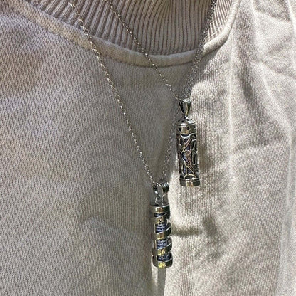 Hamsa Mezuzah Necklace | Sterling Silver