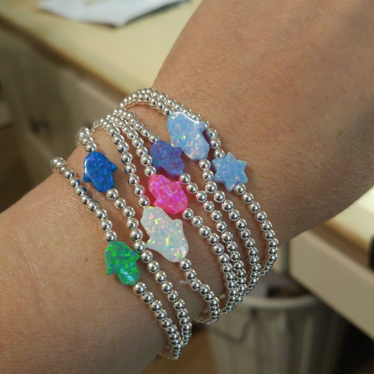 Hamsa Opal Bracelet for Daily Wear