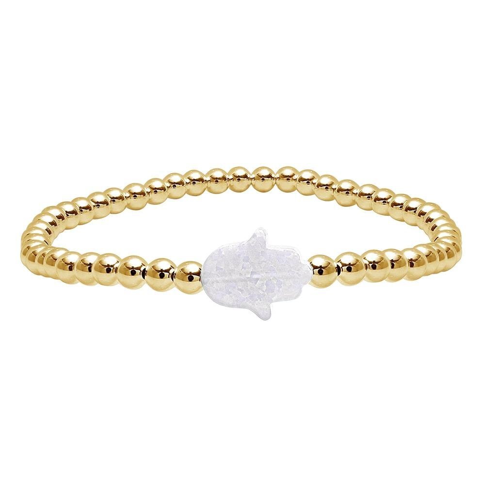 Hamsa Opal Bracelet for Daily Wear