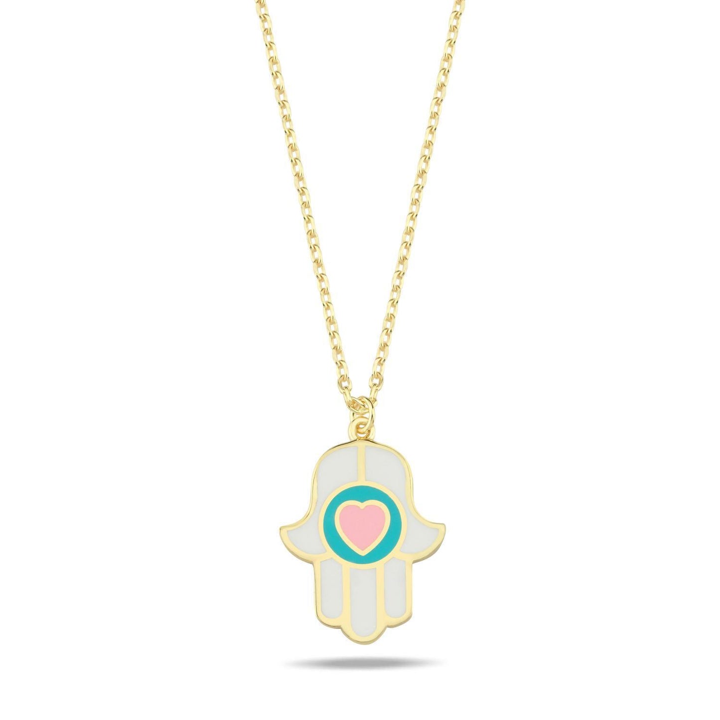 Heart & Hamsa Necklace: A Beautiful Blessing of Love & Protection