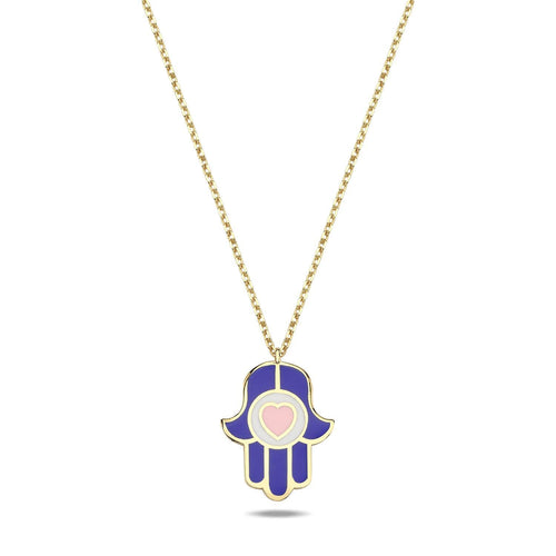 Heart & Hamsa Necklace: A Beautiful Blessing of Love & Protection