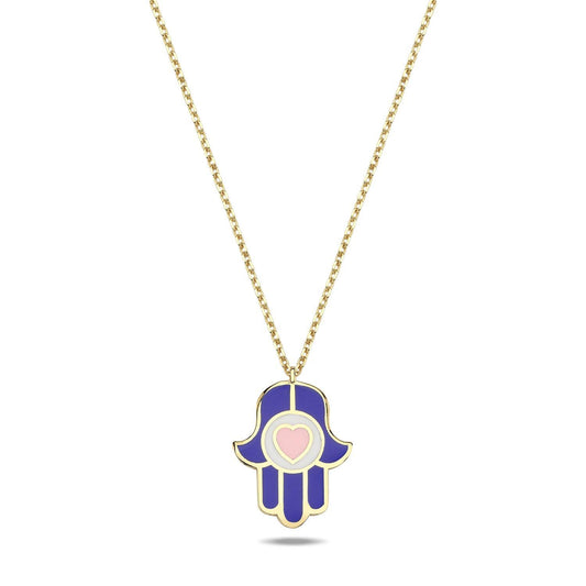 Heart & Hamsa Necklace: A Beautiful Blessing of Love & Protection