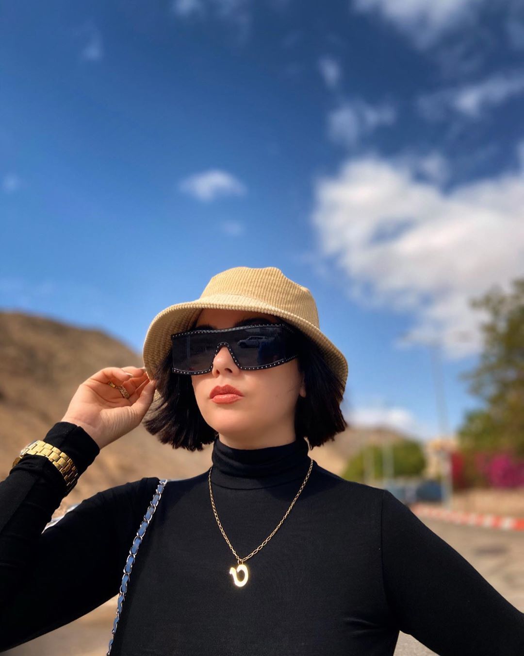 Hebrew Initial Letter Necklace on Rolo Chain