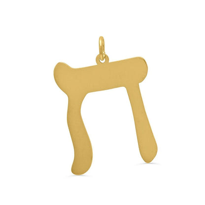 Hebrew Initial Letter Necklace on Rolo Chain