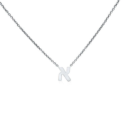 Hebrew Initial Necklace | Silver or Gold