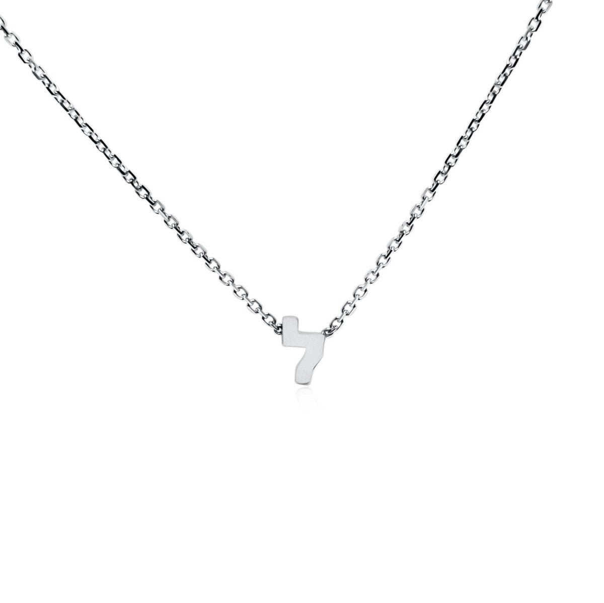 Hebrew Initial Necklace, Personalized
