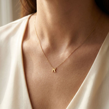Hebrew Initial Necklace, Personalized