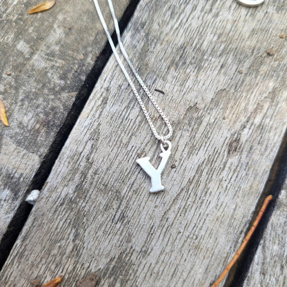 Initials in English on Silver Chain