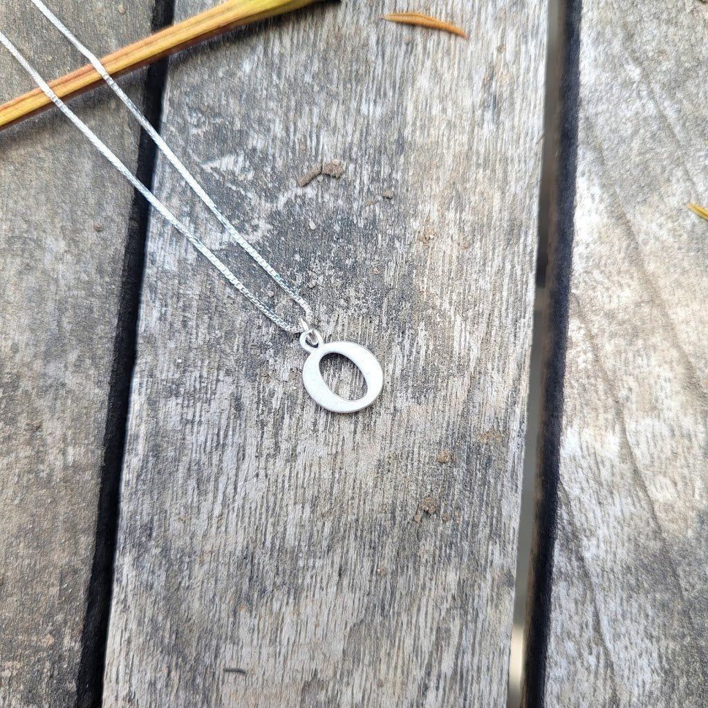 Initials in English on Silver Chain