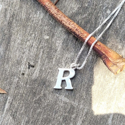 Initials in English on Silver Chain
