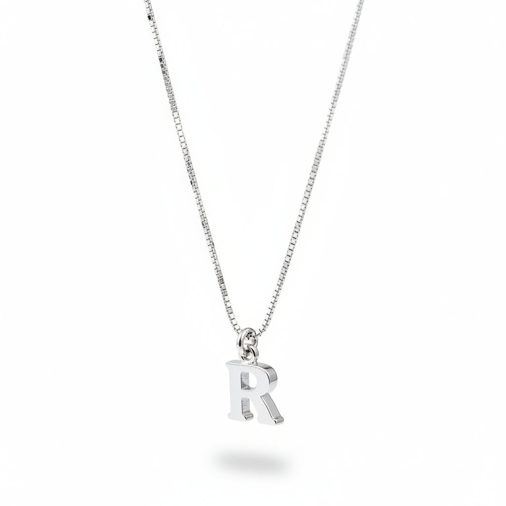 Initials in English on Silver Chain