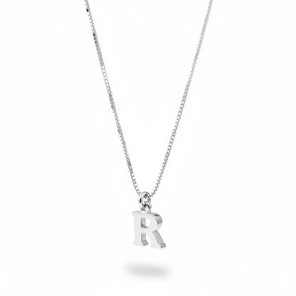 Initials in English on Silver Chain