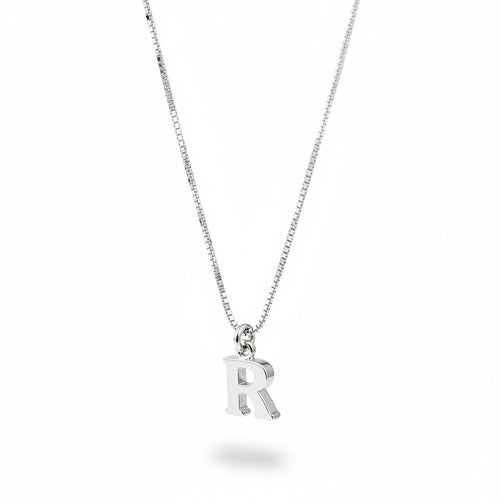 Initials in English on Silver Chain