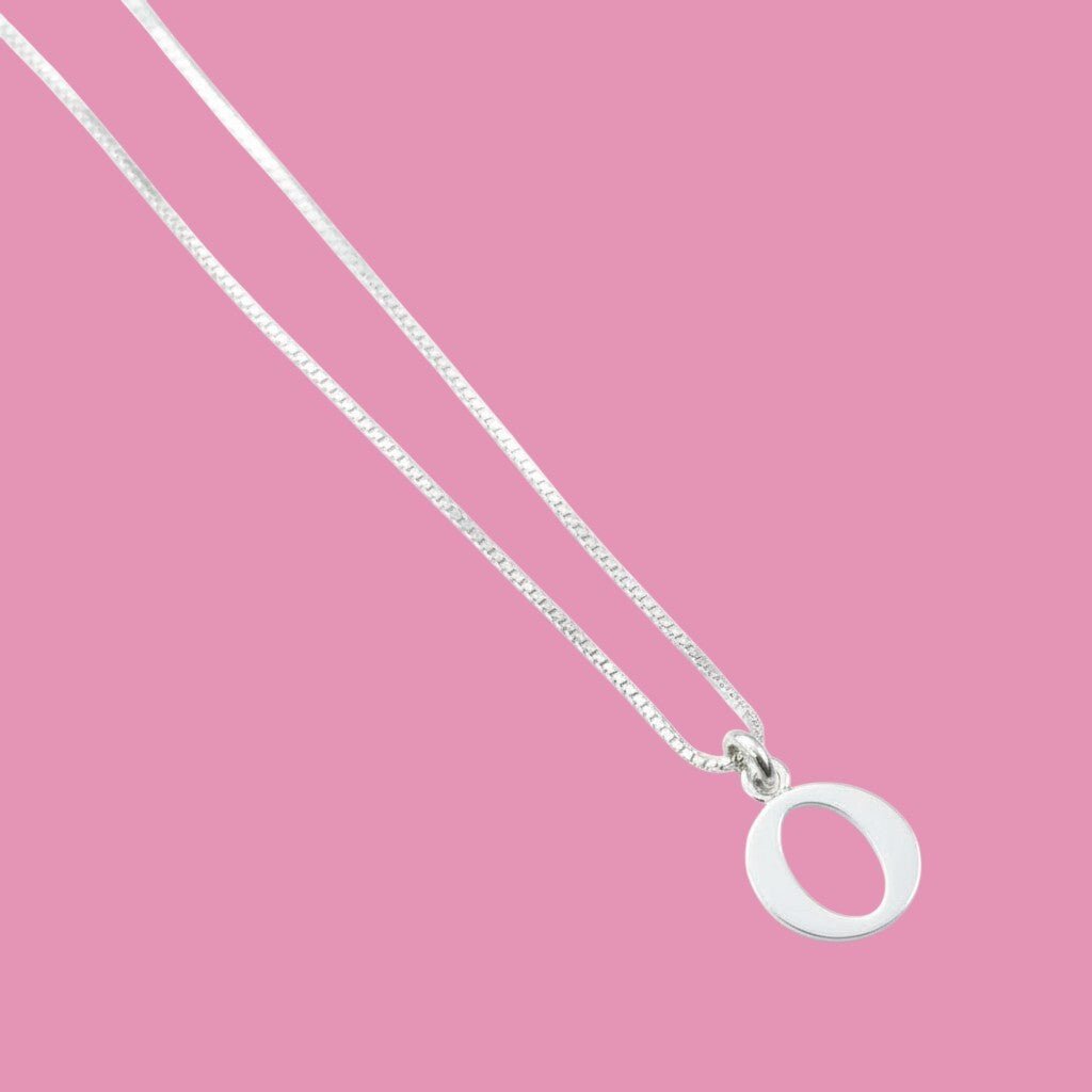 Initials in English on Silver Chain