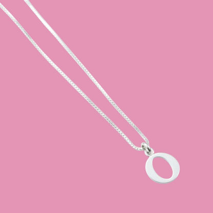 Initials in English on Silver Chain