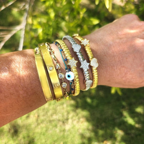 Jewish Bangle Bracelets in Three Different Designs