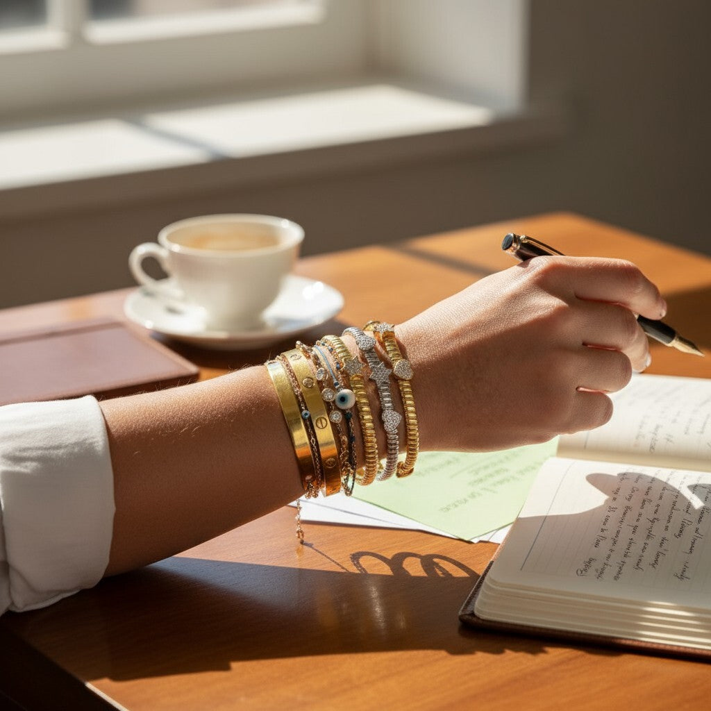 Jewish Bangle Bracelets in Three Different Designs
