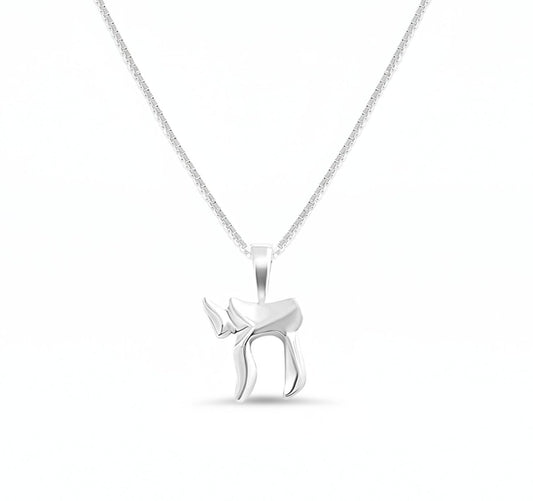 Jewish Chai Necklace in Hebrew Sterling Silver 925, wear your blessings every day