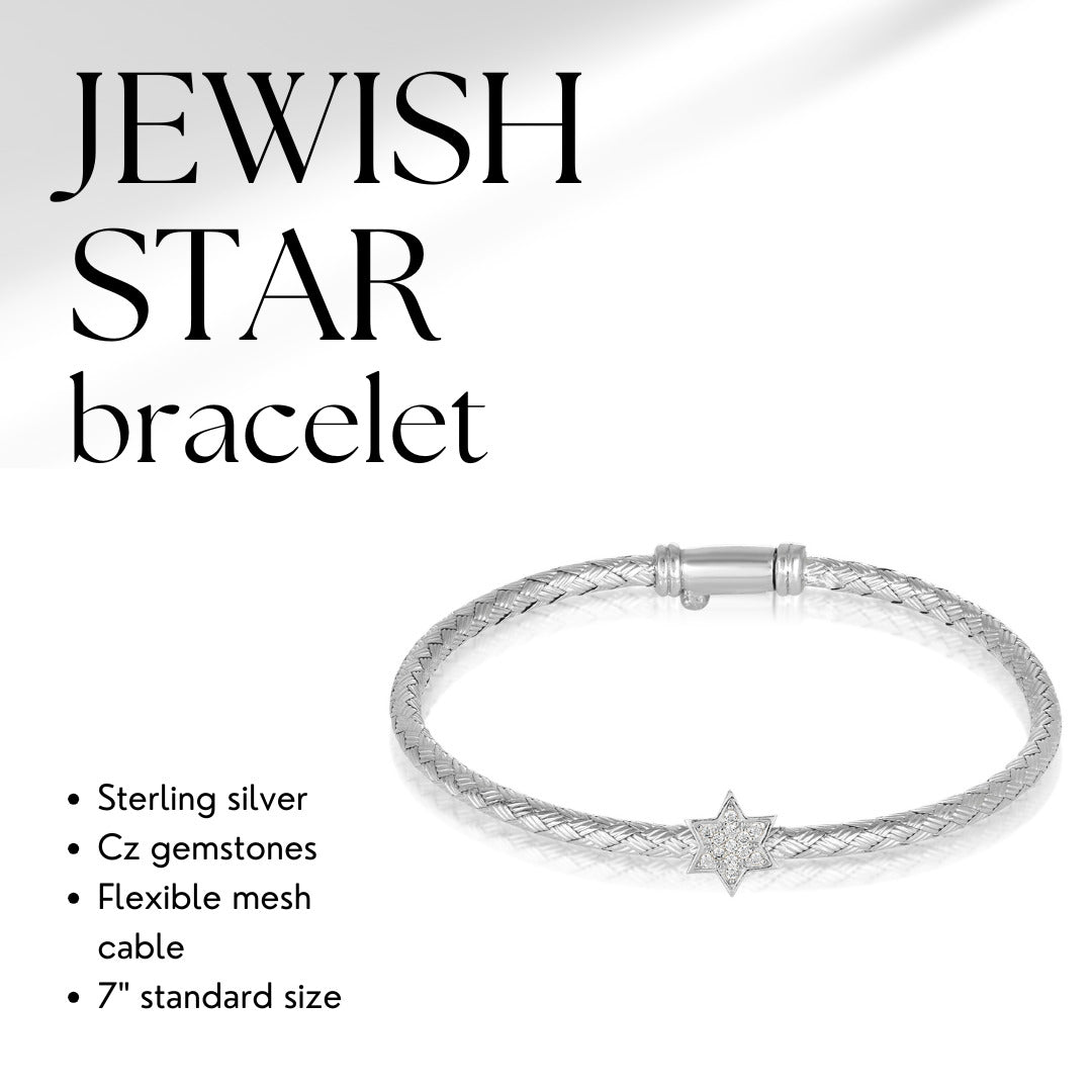 Real 925 Rose Gold Plated Sterling Silver Star Bracelet – 7 Inch Night Sky Jewelry