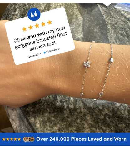 Jewish Star Bracelet With Diamonds in 14k Gold