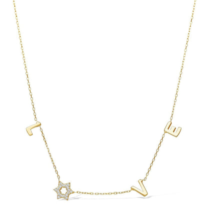 Jewish Star Love Necklace | Best Seller