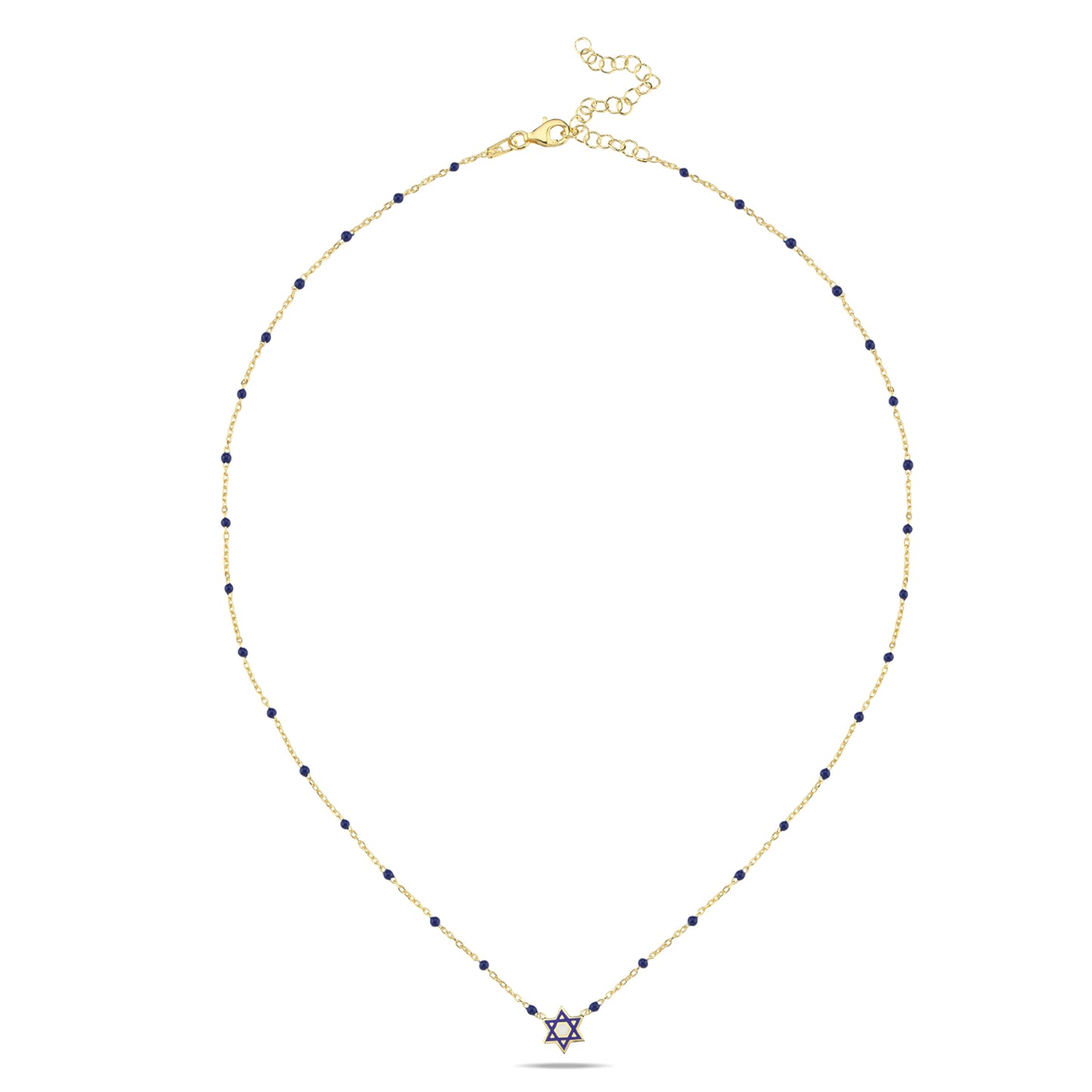 Jewish Star Necklace | Colorful Bead Necklace