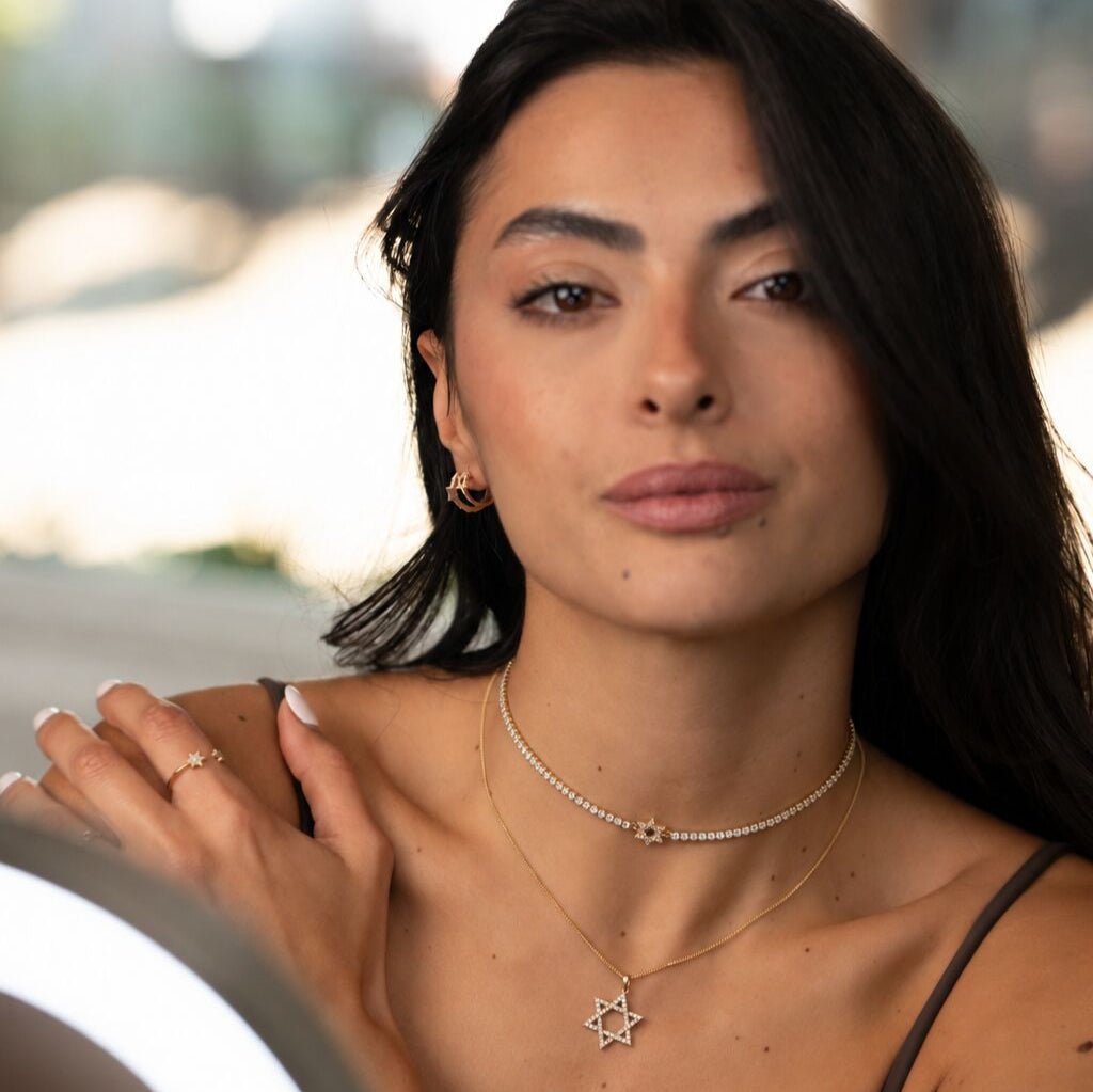 Jewish Star of David CZ Tennis Necklace | Alef Bet – Alef Bet by Paula