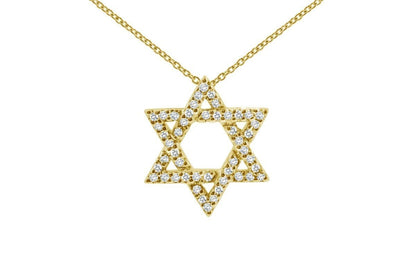 Jewish Star of David Diamond Necklace in 14k White Gold, a bat mitzvah gift she will treasure for years to come