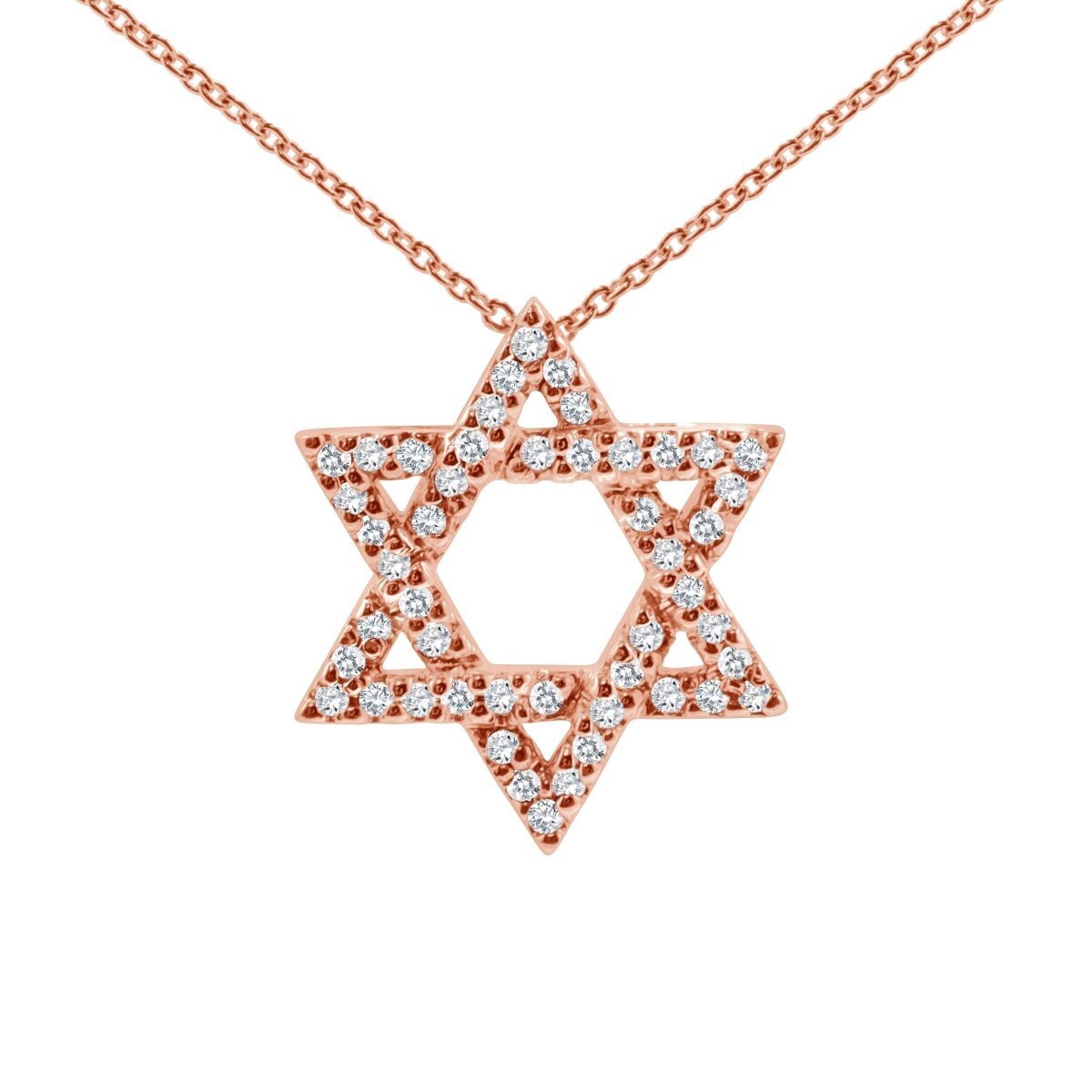 Jewish Star of David Diamond Necklace in 14k White Gold, a bat mitzvah gift she will treasure for years to come