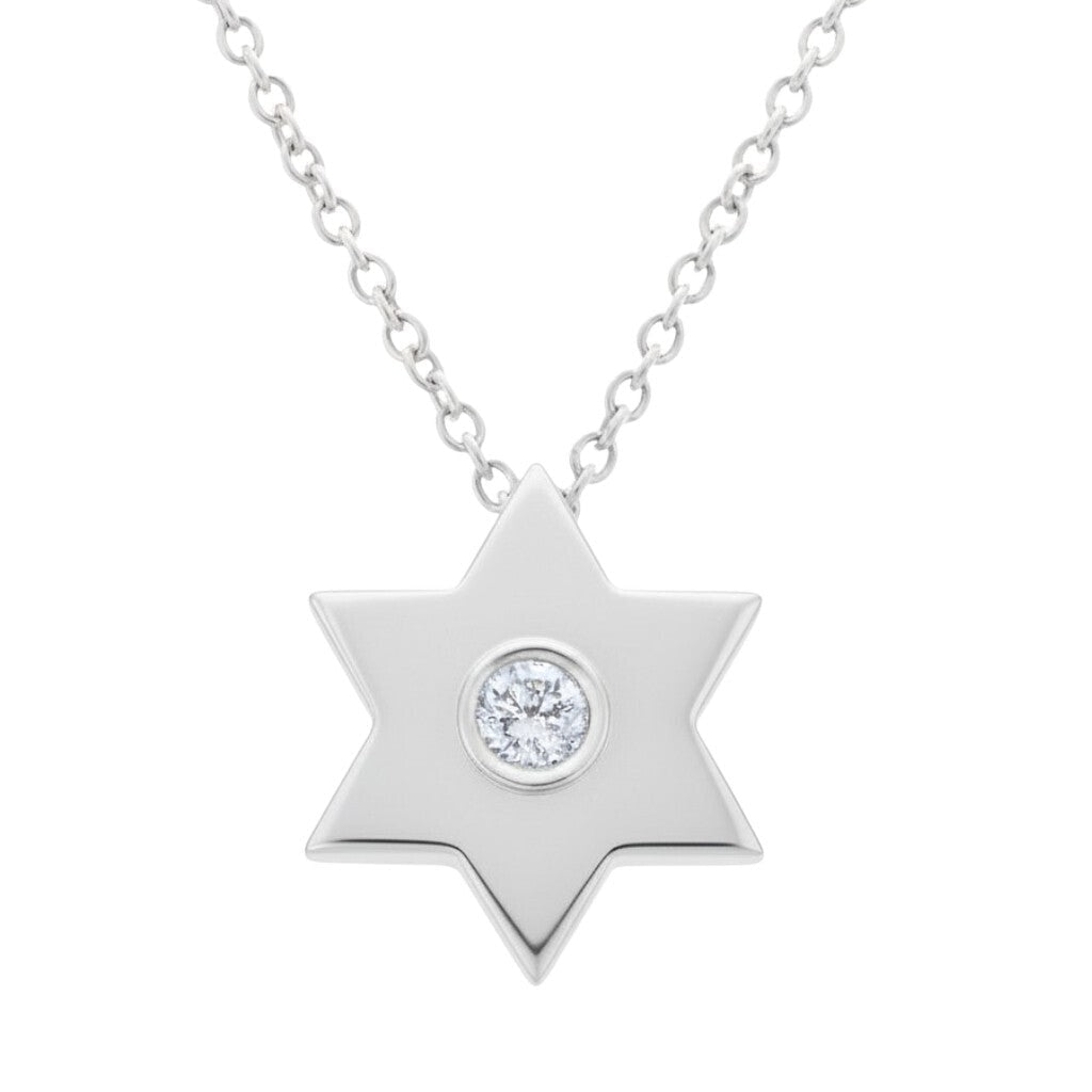Jewish Star of David Diamond Necklace in Solid 14k Yellow Gold, wear it every day and never want to take it off