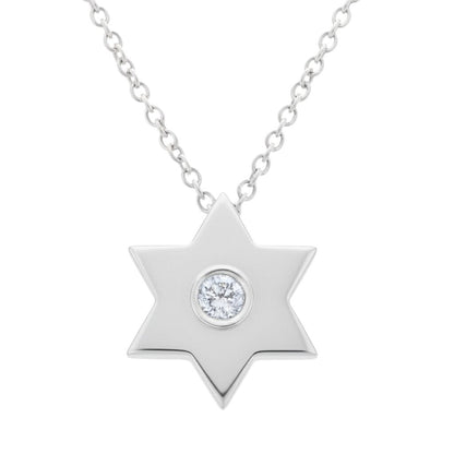 Jewish Star of David Diamond Necklace in Solid 14k Yellow Gold, wear it every day and never want to take it off