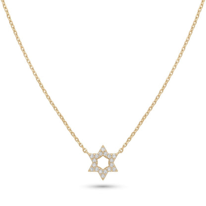 Jewish Star of David Diamond Pendant in 14k Gold, Sparkling Faith You Will Wear Every Day