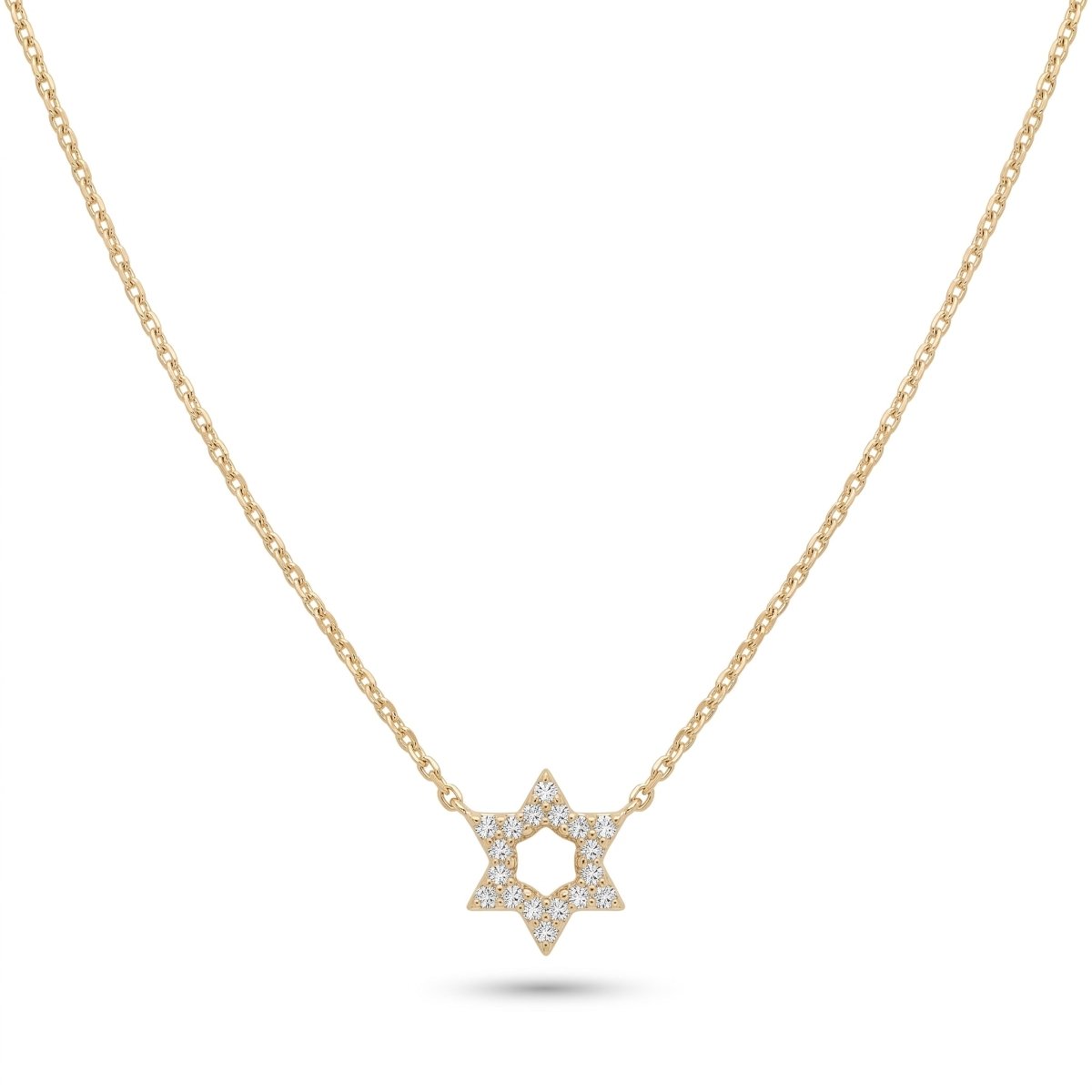 Jewish Star of David Diamond Pendant in 14k Gold, Sparkling Faith You Will Wear Every Day