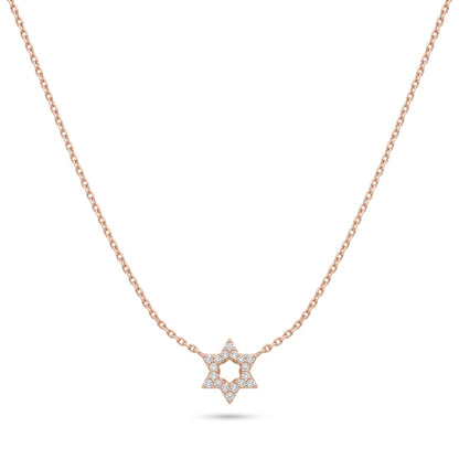 Jewish Star of David Diamond Pendant in 14k Gold, Sparkling Faith You Will Wear Every Day