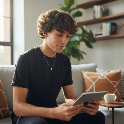 Jewish Star of David for Men in Sterling Silver