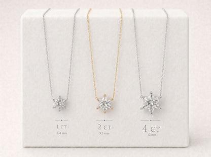 Jewish Star of David Pendant in Solid 14k Yellow Gold, One Hand Cut Lab Grown Diamond Shaped Into the Star