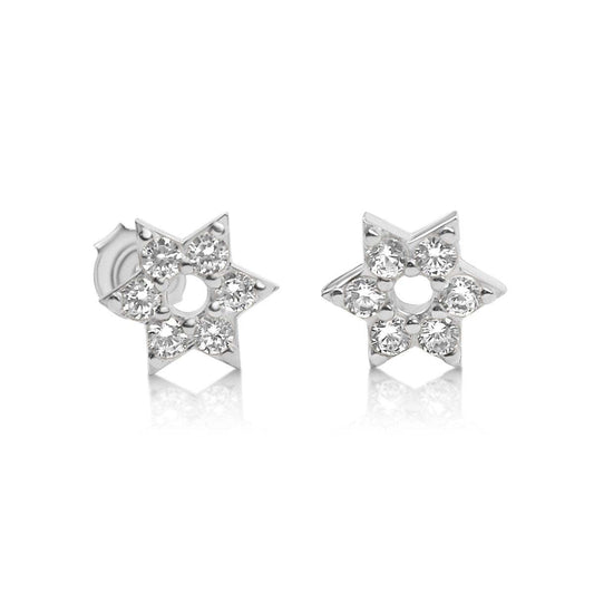 Jewish Star of David Stud Earrings in 14k Gold Plated Sterling Silver 925, timeless faith worn every day