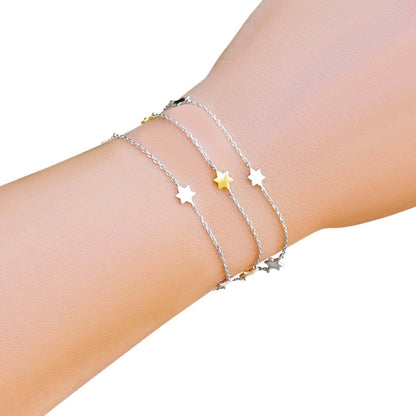 Jewish Star Silver Bracelet in Sterling Silver