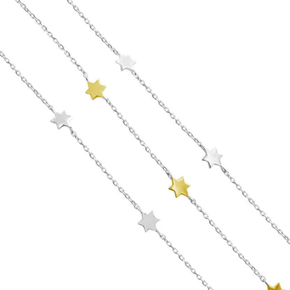 Jewish star bracelet in sterling silver with high-polish finish by Alef Bet