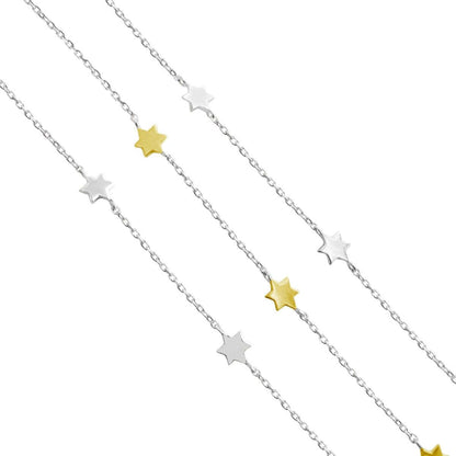 Jewish Star Silver Bracelet in Sterling Silver