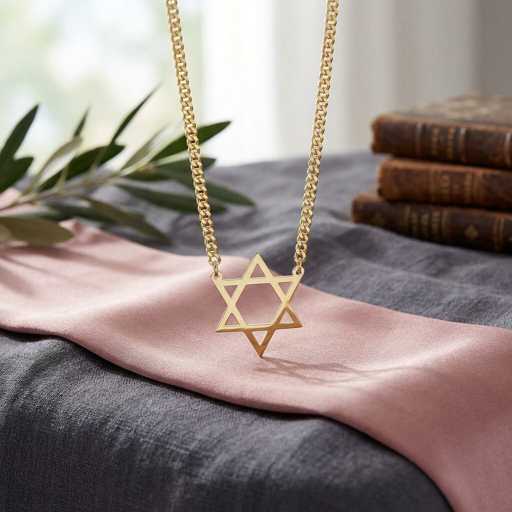 Large Star of David Necklace in Gold Plating | Bold Identity Statement on Heavy Cable Chain