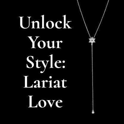 Lariat Style Necklace with Jewish Star