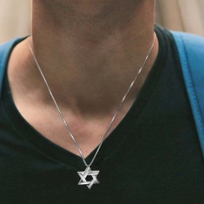 Lineal Star of David Necklace | Modern Judaica