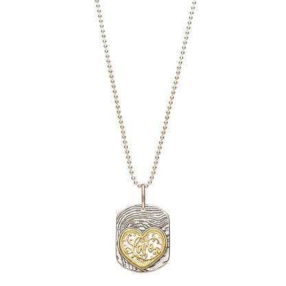 Love Cursive Handwriting Pendant