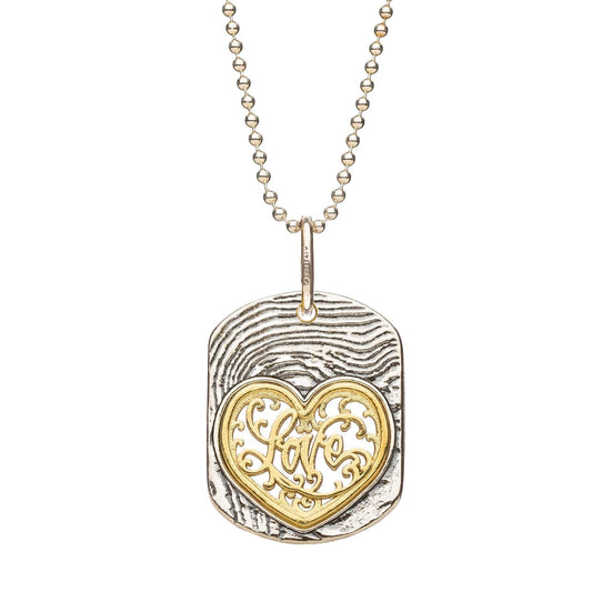 Love Cursive Handwriting Pendant