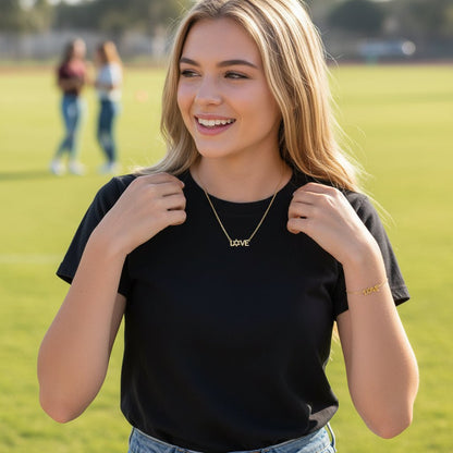 LOVE Star of David Necklace | 14K Gold Plate Rolo Chain