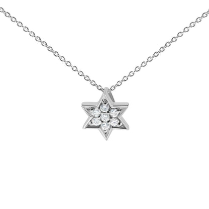 Lovely Jewish Star Necklace with Diamonds
